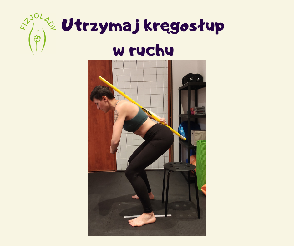 Poprawna pozycja kręgosłupa podczas przysiadu
